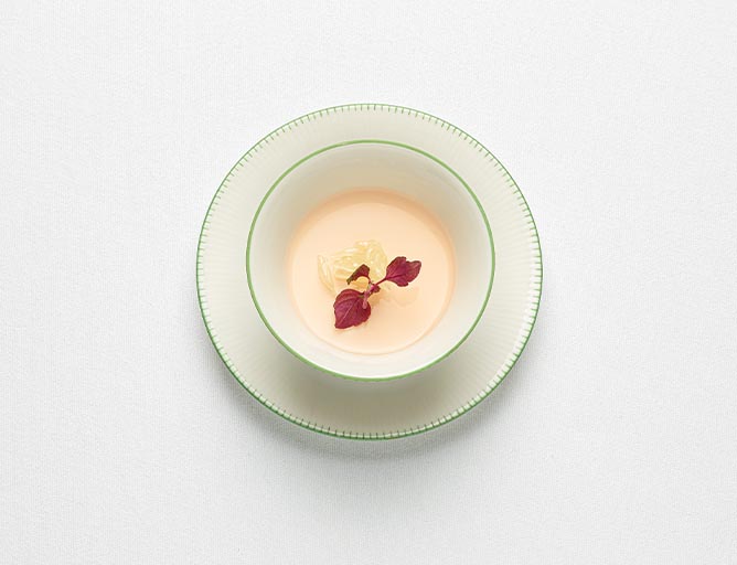 Crème citron, gelée Shiso - Christophe Pelé - YAM Cuisine