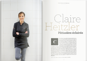 Double page d'ouverture sur Claire Heitzler